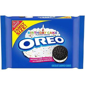 OREO バースデーケーキ チョコレートサンドイッチクッキー、1-17オンス ファミリーサイズパッケージ NABISCO OREO Birthday Cake Chocolate Sandwich Cookies, 1- 17 oz Family Size package