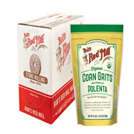 Bob's Red Mill オーガニック コーングリッツ / ポレンタ、24 オンス (4 個パック) Bob's Red Mill Organic Corn Grits / Polenta, 24 Oz (Pack of 4)