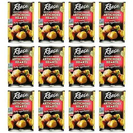 リース アーティチョーク ハーツ 6~8、14 オンス缶 (12 個パック) Reese Medium Artichoke Hearts Non GMO, 14 Ounce (Pack of 12)