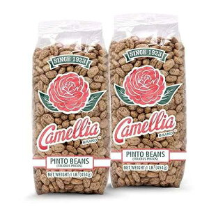 Camellia Brand Dried Pinto Beans - Premium Heirloom Beans for Chile Con Carne, Soups, Stews, Chili & Mexican Dishes - Non-GMO, Gluten-Free, High Protein, Vegan & Vegetarian Friendly, 1 Pound (Pack of 2) Camellia