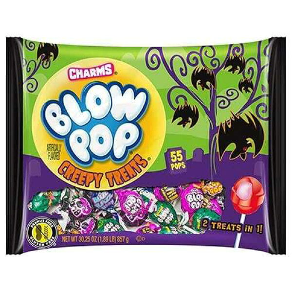 Charms Blow Pop Creepy Treats、55 ポップ、30.25 オンス Charms Blow Pop Creepy Treats, 55 pops, 30.25oz