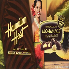 Hawaiian Host アロハマックス ダークチョコレート マカダミア ナッツ 12 オンス ボックス、24 個 Hawaiian Host Alohamacs Dark Chocolate Macadamia Nuts 12oz Box, 24 Pieces