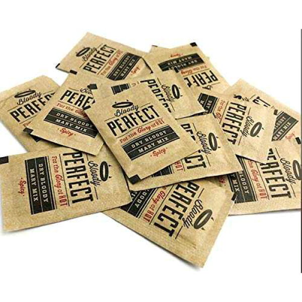 セイントルシファー アルコールインフュージョン・シーズニング Saint Lucifer Spice Co Bloody Perfect Bloody Mary Mix, 50 individual packets TSA approved, Made In The USA, Gluten Free, Sugar Free, Vegan, Vegetarian