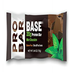 PROBAR-ベース2.46オンスプロテインバー、ミントチョコレート、12カウント-グルテンフリー、植物ベースのホールフード成分 PROBAR - Base 2.46 Oz Protein Bar, Mint Chocolate, 12 Count - Gluten-Free, Plant-Based Whol