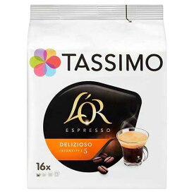 Tassimo L'Or エスプレッソ デリツィオーソ、コーヒー T ディスク ポッド カプセル、5 個パック (1 パックあたり 16 T ディスク) 80 回分 Tassimo L'Or Espresso Delizioso, Coffee T-Discs Pods Capsules, Pack of 5 (16 T-Discs Per