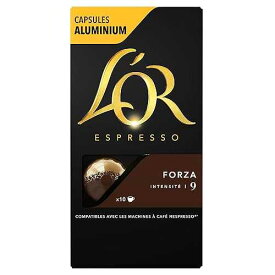 L'Or Espresso Café Forza - Intensité 9 - 50 カプセル en アルミニウム互換品 avec les Machines Nespresso (ロット de 5X10 カプセル) L'Or Espresso Caf Forza - Intensit 9 - 50 Capsules en Aluminium Compatibles avec les