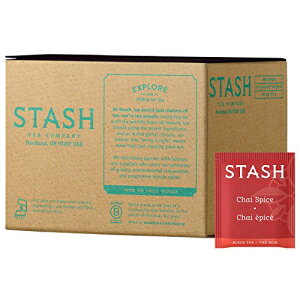 X^bV eB[ `C XpCX ubN eB[ zCeB[obO 100  Stash Tea Chai Spice Black Tea 100 Count Box of Tea Bags in Foil