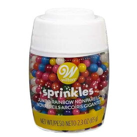 ウィルトン レインボー ジャンボ ノンパレイユ スプリンクル、2.3 オンス Wilton Rainbow Jumbo Nonpareil Sprinkles, 2.3 oz.