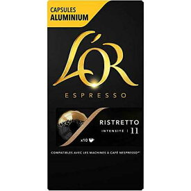 L'Or Espresso Café Ristretto - Intensité 11 - 50 カプセル、アルミニウム互換品、ネスプレッソ マシン (ロット de 5X10 カプセル) L'Or Espresso Caf Ristretto - Intensit 11 - 50 Capsules en Aluminium Compatibles avec les Mach