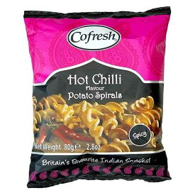 Cofresh ホットチリ味ポテトスパイラル (80g) - 2 個パック Cofresh Hot Chilli Flavour Potato Spirals (80g) - Pack of 2