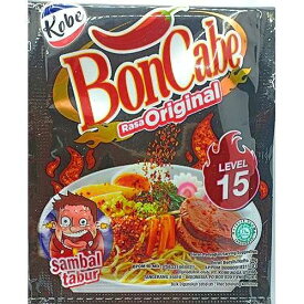神戸ボンカベ (ボンカベ) サンバルタブル - スプリンクルチリフレーク レベル 15 スーパーホット、7 グラム (10 袋) Kobe Bon Cabe (Boncabe) Sambal Tabur - Sprinkle Chili Flakes Level 15 super Hot, 7 Gram (10 Sachets)