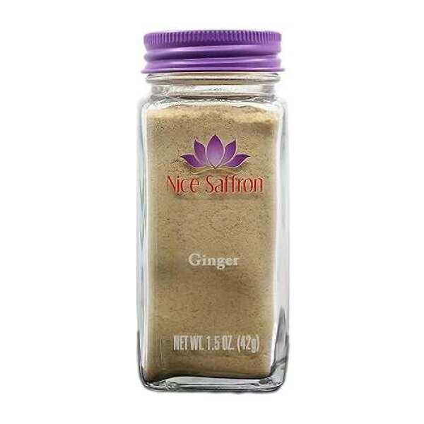 プレミアムジンジャーパウダー 42g / すべて天然、お茶、料理、ベーキングに最適 Nice Saffron Premium Ginger Powder 1.5 oz (42 g) / All Natural, Perfect for Tea, Cooking, Baking