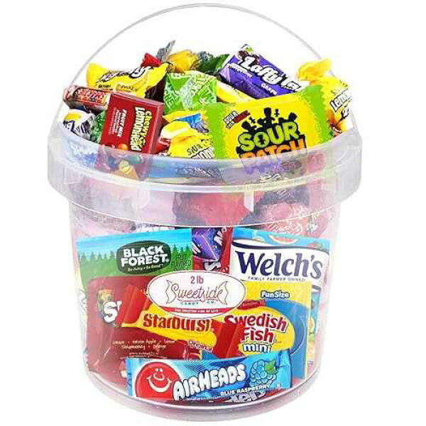 バルクキャンディー バラエティパック SWEETSIDE CANDY CO. Bulk Candy Variety Pack - 2 Pound Care Package Assorted Basket, Snack Food Gift, Office Assortment Gift for Birthday Party, Kids, College Students & Adults (Pack