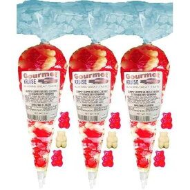 レッド ホワイト グミベア ワイルド チェリー ストロベリー バナナ (3 パック) グミ (正味重量 33 オンス) グルメ クルーズ シグネチャー ギフトバッグ Red White Gummy Bears Wild Cherry Strawberry Banana (3 Pack) Gummi (NET WT 3