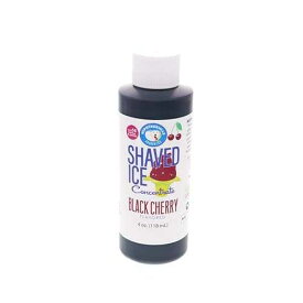 Hypothermias Shaved Ice and Snow Cone Syrup Unsweetened Flavor Concentrate - 4 Fl. Oz - Makes 1 Gallon of Ready to Use Syrup - Black Cherry - Must Add Filtered Water and Sweetener