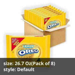 OREO ������ �N���[�� �T���h�C�b�` �N�b�L�[�A�p�[�e�B�[ �T�C�Y�A8 ~ 26.7 �I���X �p�b�N OREO Lemon Creme Sandwich Cookies, Party Size, 8-26.7 oz Packs