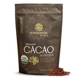 Sunwarrior Pure Cacao Powder Organic Unsweetened & Raw / Premium USDA Organic Cacao Powder for Baking Smoothies and Hot Chocolate / Non-Alkalized No Added Sugar Non-GMO Gluten Free Vegan & Kosher (225g)