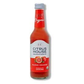 Citrus House Organic Sparkling Juice, Blood Orange, Modern Italian Soda, No Added Sugar, No Preservatives, 9.3 Fl Oz Glass Bottle (Pack of 12)