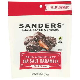 Sanders, Caramels Sea Salt Dark Chocolate, 5.5 Ounce