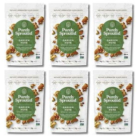 Purely Sprouted Garden Herb Snack Mix: Vegan, Gluten-Free, and Non-GMO Blend for a Healthy Crunch! (4 oz, 6 pack)