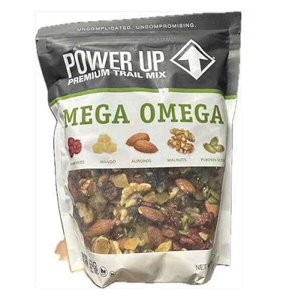 Generic Power_Up Mega Omega (26 oz.) Trail Mix - Heart Healthy Nuts & Fruits, Vegan, Gluten Free, Non GMO