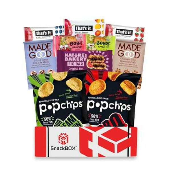 SB SnackBOX SnackBOX Vegan Care Package Variety Pack (10 COUNT) / Easter, Employee Appreciation, Gift for Kids, Teens, Vegans, Final Exams, Graduation, Birthday, Treats, Cookies, Chips, Travel Snacks