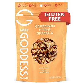 Greek Goddess Gourmet Cardamom Citrus Granola with Almonds, Pumpkin Seeds, Wildflower Honey, Orange Extract, 100% Whole Grain Oats & Olive Oil - Healthy, Gluten Free Granola, 10oz (1-Pack)