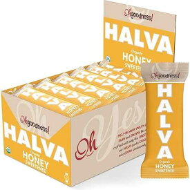 Wellbee's Oh, Goodness! Organic Halva Bars - Paleo Friendly - No Additives, Refined-Sugar, or Artificial Sweeteners - 40g Each - 16 Pack (Honey)