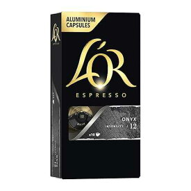 L'OR Espresso Capsules, 10 Count Onyx, Single-Serve Aluminum Coffee Capsules Compatible with the L'OR BARISTA System & *Nespresso Original Machines, 10 Count (Pack of 1)