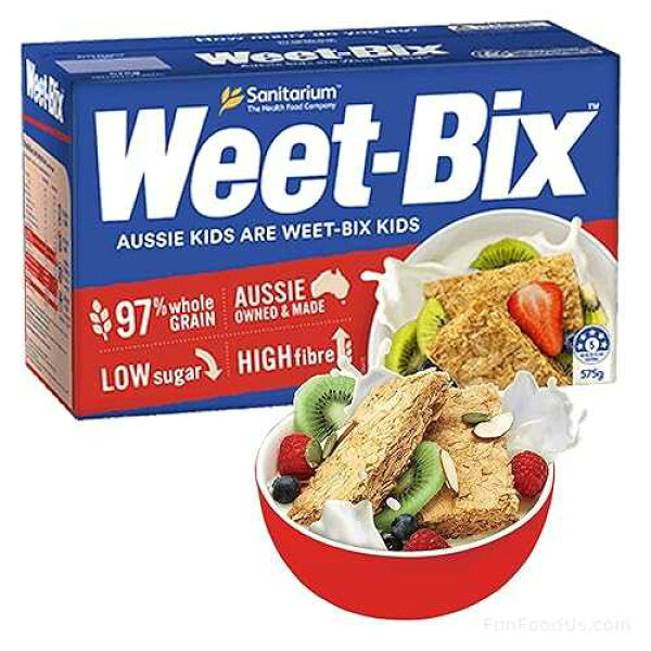 Sanitarium Weet-Bix (575g Box) Australia's Favourite Breakfast Cereal with Fantastic Texture and Delicious Taste, 97% Wholegrain Wheat ...