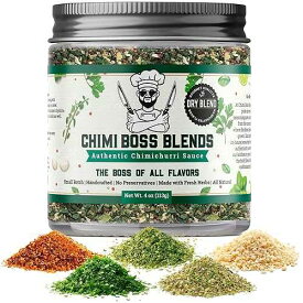 Chimi Boss Blends Chimichurri Original Dry Seasoning, 4 oz - Argentinian Herb & Garlic Rub with Parsley & Chili Flakes - All Natural Seasoning or DIY Sauce - Made in USA