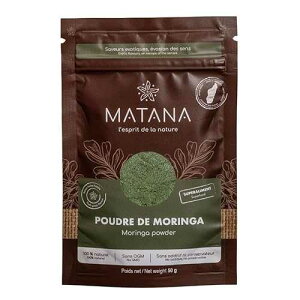 MATANA Produits naturels MATANA - Moringa Powder from Madagascar / Poudre de Moringa de Madagascar / 100% Natural, Pure, No GMO, No additives, 50g