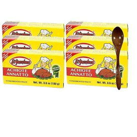 K-Tech USA Achiote Paste - Pack of Six (6) 3.5 oz Mexican Seasoning Condiment with wooden spoon