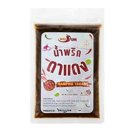 UNCLEJUM Thai Chili Paste-Red, Chili Flavor Seasoning Paste (Nam Prik Ta-dang), Ready to eat with Rice no cook needs (100 grams)