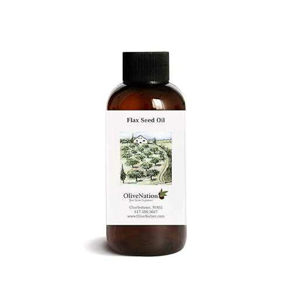 OliveNation Flax Seed Oil, Cold Pressed, Unfiltered, Unrefined Virgin Food Grade Flaxseed Oil - 4 ounces