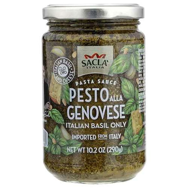 Pesto Alla Genovese, Sacla Italian Pasta Sauce, Italian Basil Only, Imported from Italy, Net Wt 10.2 OZ (290g) PACK OF 1