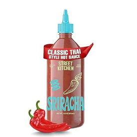 Street Kitchen Sriracha Sauce / Authentic Thai-Style Hot Sauce / Bold Garlic & Chili Flavor / Non-GMO Ingredients / No Artificial Flavors or Preservatives / 15.8 oz Bottle