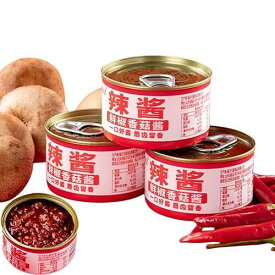 SXRFYFCL InstantMushroom Sauce,Chili Paste,Mushroom sauce,80g/3can, 240g,8.47oz Cans Chili Flavo Sauce, Picked Red Green Peppers, Delicious Mushrooms.