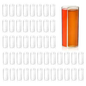 �X�v���b�g�V���[�^�[ �V���b�g�O���X (48��) QUAFFER Split Shooters Divided Test Tube Plastic Shot Glasses Clear Plastic Jager Bomb Chaser Shot Glass Glasses Cups Fun Unique Glasses for Events Birthday Bachelor Bachelorette