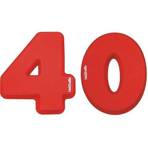 �傫�ȃV���R������ 40 �P�[�L�p���u���L�^ 40th ���r�[�����L�O���a���� 4 0 HotShuffle Large Silicone Number 40 Cake Pan Tin Mould 40th Ruby Wedding Anniversary Birthday 4 0