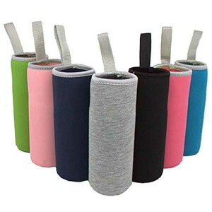 Sunkey 7 Pack Neoprene Water Bottle Sleeve 12oz - 19.4 oz Insulated Collapsible Drink Bottle Covers Carrier, Multi-color