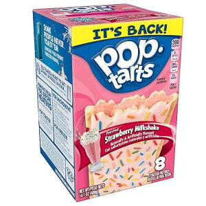 Pop-Tarts, Breakfast Toaster Pastries, Frosted Strawberry Milkshake, Proudly Baked in the USA, 13.5oz Box (4 Count)