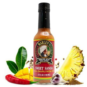 Smilin Island Foods Smilin Island Sweet Samba Tropical Hot Sauce, Pineapple Mango Habanero, Sweet Flavor & Light Heat, Great for Dipping, Marinades & Cooking, 5 fl oz