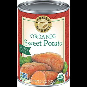 t@[}[Y }[Pbg I[KjbN Tc}C s[A15 IX (12 pbN) Farmer's Market Foods Farmer's Market Organic Sweet Potato Puree, 15-Ounce Cans (Pack of 12)