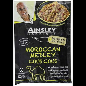 �G�C���Y���C �n���I�b�g �����b�R ���h���[ �N�X�N�X 100 g (12 �p�b�N) Ainsley Harriott Moroccan Medley Couscous 100 g (Pack of 12)
