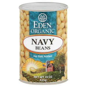 Eden Foods I[KjbNr[YAHYA15 IX (lCr[r[Y) (pbN - 6) Eden Foods Organic Beans, No Salt Added, 15 OZ (Navy Beans) (Pack - 6)