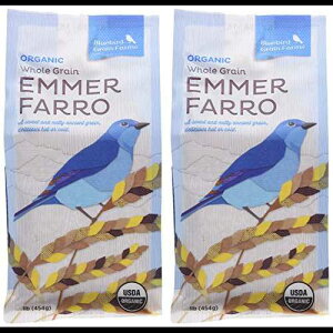 FI[KjbN GA[ S G}[ t@ Vg 2 pbN e 454 g 16 IX Bluebird Grain Farms Certified Organic Heirloom Wheat Whole Grain Emmer Farro Washington Pack of 2 454 g 16 oz each