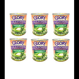 グローリーフーズ 味付け南部風インゲン ポテト付き (6パック、合計174オンス) Glory Foods Seasoned Southern Style Green Bean w/Potatoes (6 Pack, Total of 174oz)