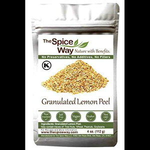 The Spice Way s[ -  (4 IX) ̔ƔۑsgpBAَqAȂǂɍœKłB The Spice Way Lemon Peel - Granules ( 4 oz ) zest and rind without any preservatives. Great for cooking, b