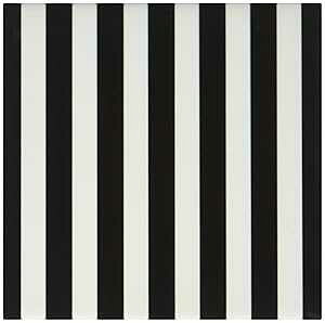 3dRose CST_56663_3 Stylish Contemporary Stripes Black and White Striped Pattern Aka Breton Stripe Ceramic Tile Coasters, Set of 4